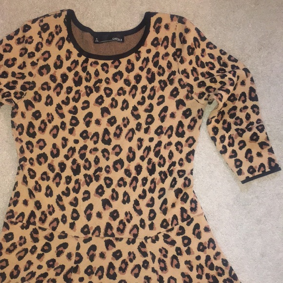 Chetta B Dresses & Skirts - Cheetah print sweater dress